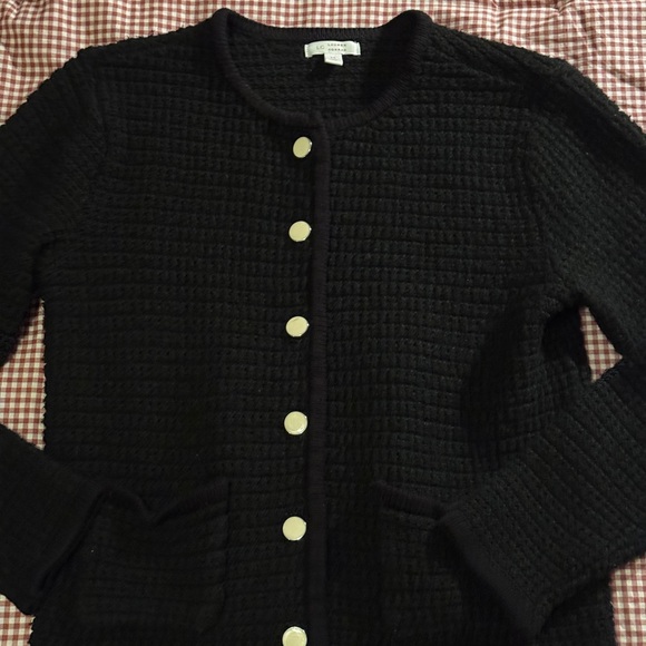 LC Lauren Conrad Black Textured Cardigan - Picture 2 of 4